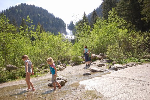 Schönangerl-Boden und oberer Krimmler Wasserfall Schönangerl-Boden und oberer Krimmler Wasserfall